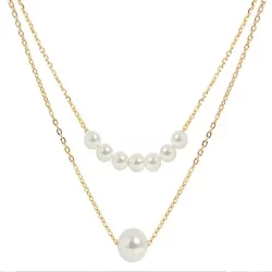Double-layer Pearl Pendant for Women jhoori.com