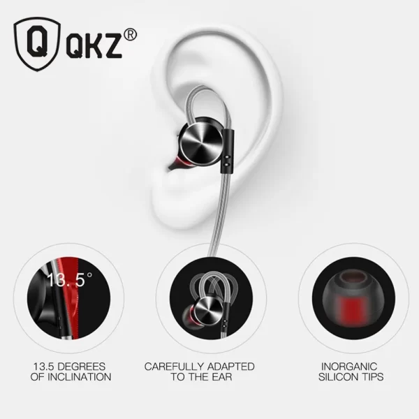 QKZ DM10 Metallic Earbuds Stereo Earphones Jhoori