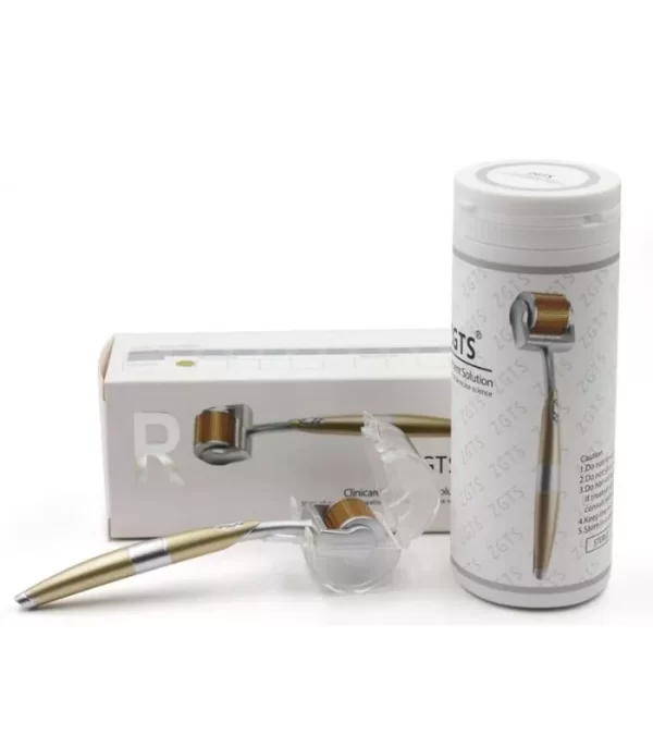 ZGTS Derma Roller - 0.5 mm - Golden and White jhoori