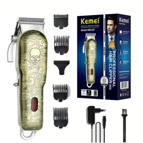 Kemei KM 227 Electric Cord Cordless Hair Clipper Metal Body for Man Jhoori
