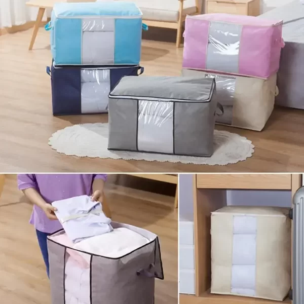 Smart Fold Able Winter Cloths Storage Bag Jhoori