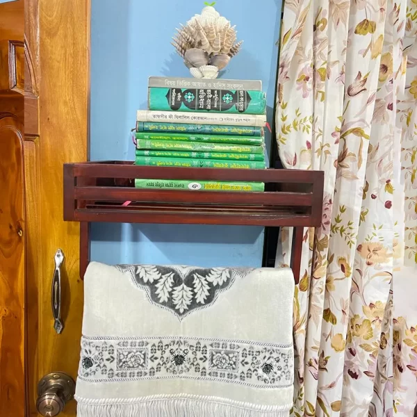 Quran sharif wall stand with Jainamaj Hanger Wooden 16 14 inch কাঠের তৈরি কুরআন এবং জায়নামাজ স্ট্যান্ড Jhoori 1