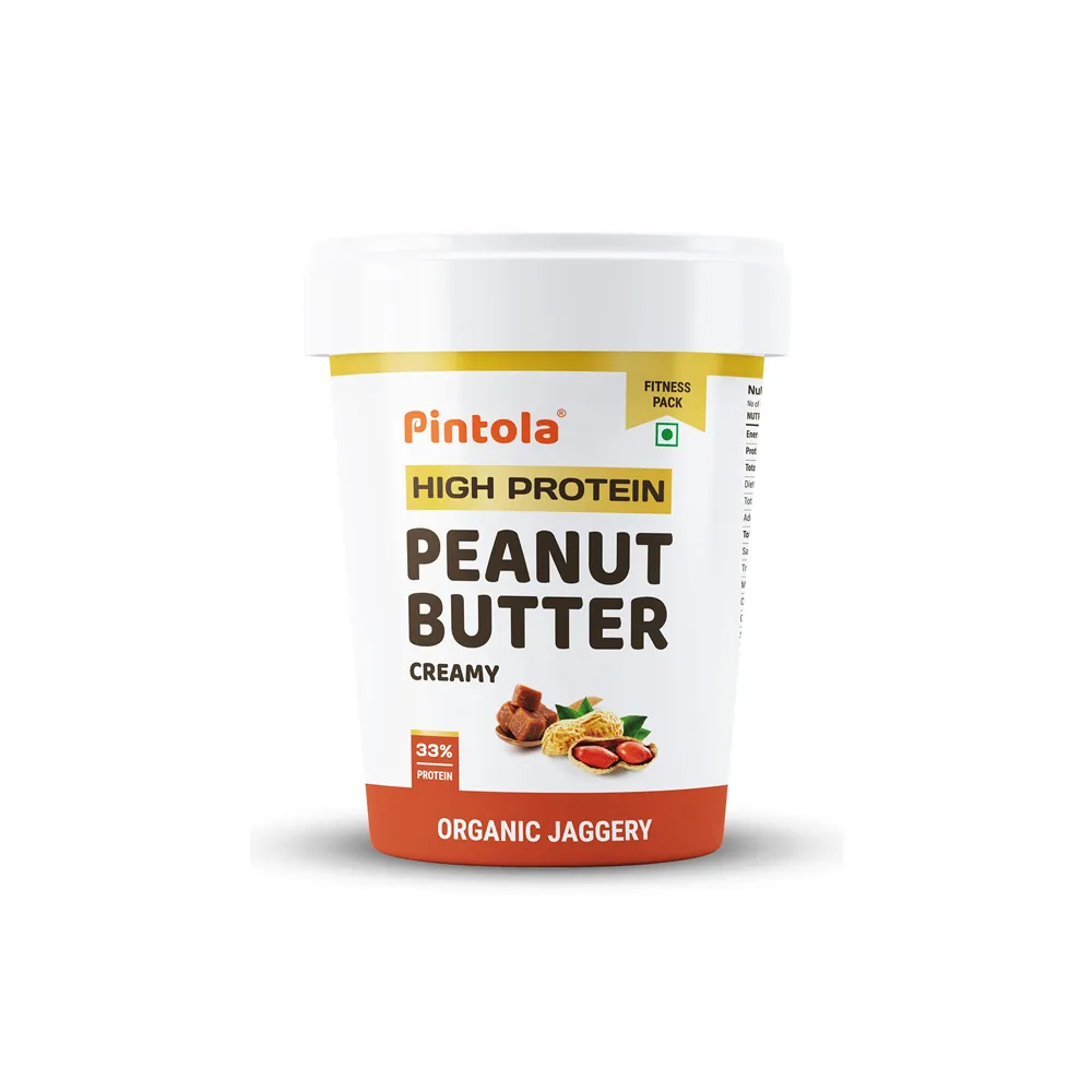 High Protein Pintola Peanut Butter JAGGERY Crunchy 510gm Jhoori 2