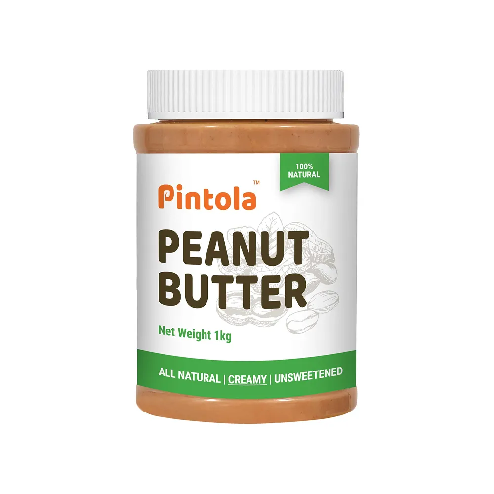 Pintola All Natural Peanut Butter 1kg Creamy and Crunchy