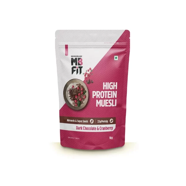 Muscle Blaze High Protein Muesli Dark Chocolate Cranberry 1kg