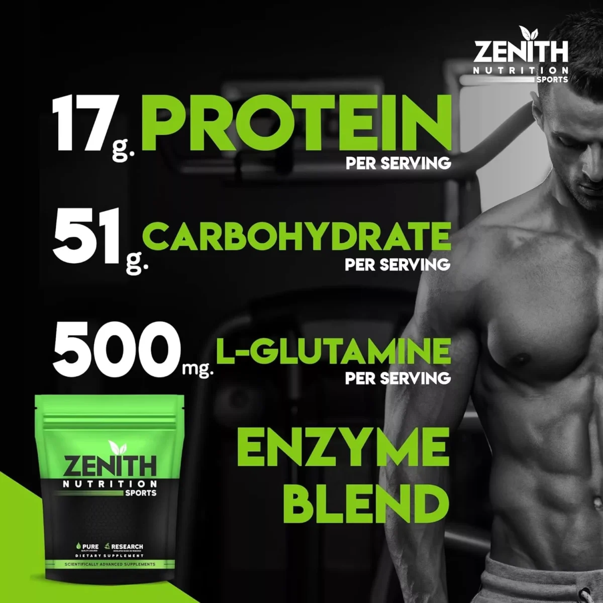 Zenith Nutrition Mass Gainer Chocolate 750 gm jhoori