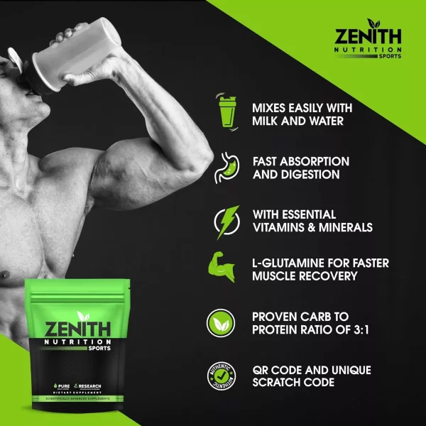 Zenith Nutrition Mass Gainer Chocolate 750 gm jhoori 2