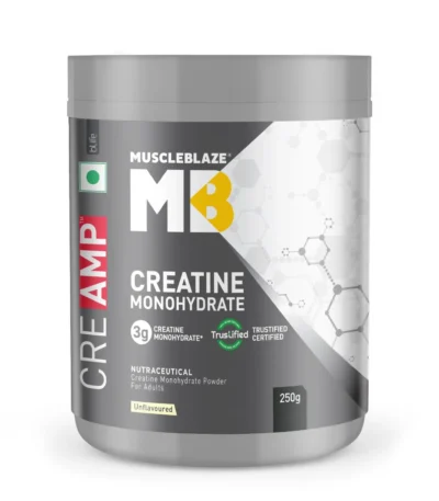 MuscleBlaze Creatine Monohydrate CreAMP - Premium Strength & Endurance Supplement