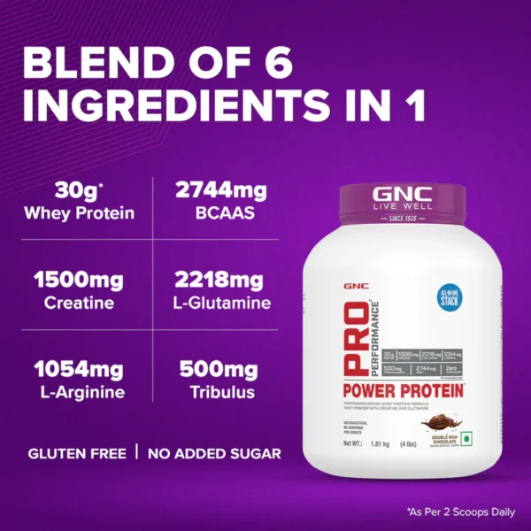 GNC Pro Performance Power Protein 4LBS With Free Shaker Jhoori 3