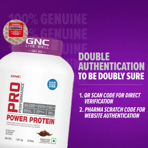 GNC Pro Performance Power Protein 4LBS With Free Shaker Jhoori