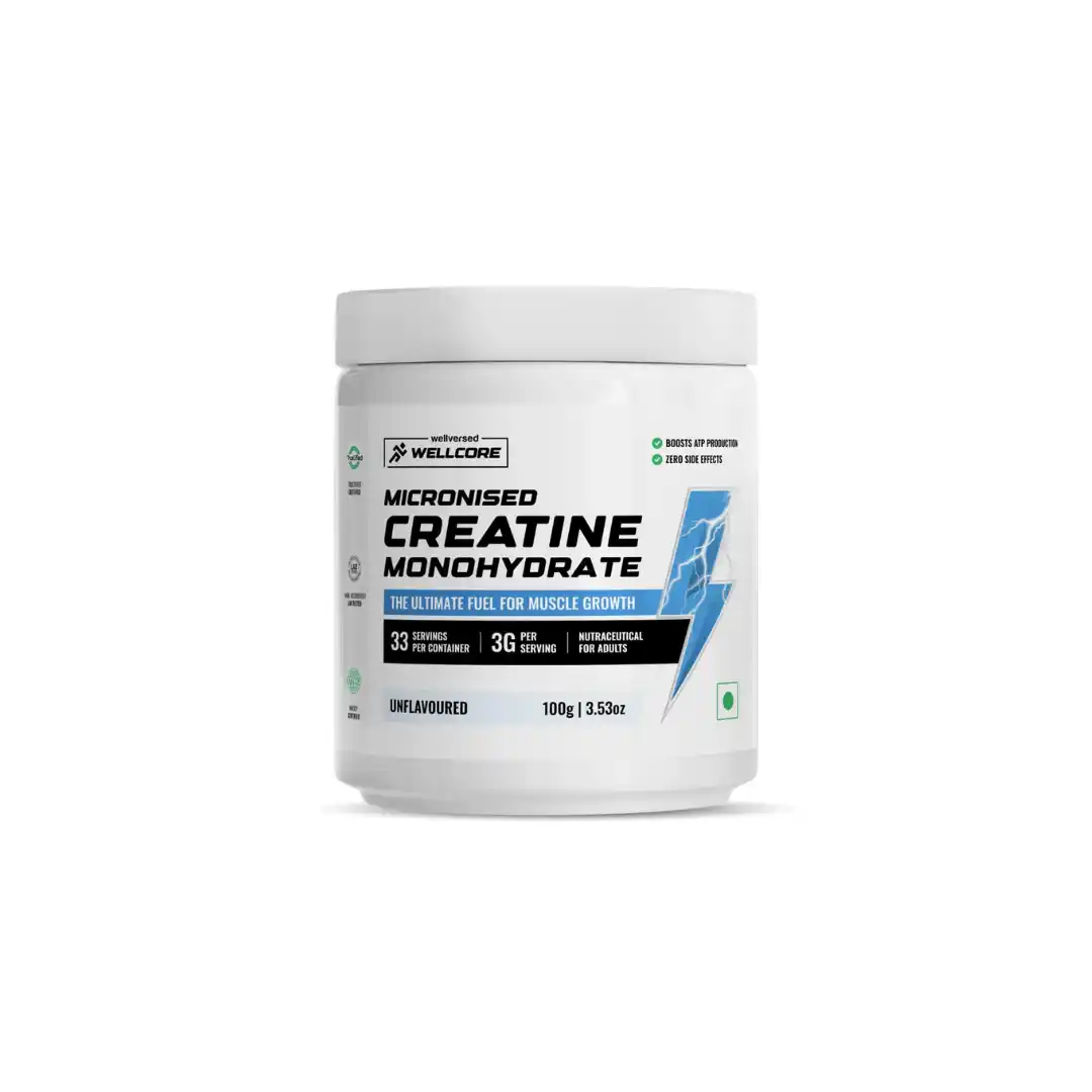 Wellcore 100g Creatine Wellcore Micronised Creatine monohydrate, Unflavored - Image 1