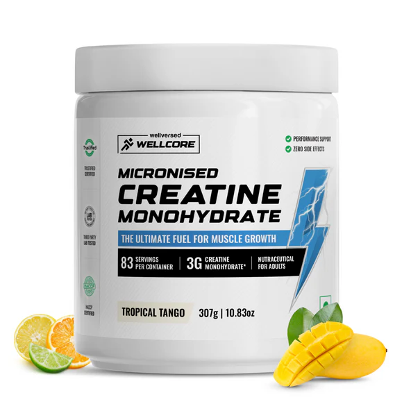 Wellcore Pure Micronised Creatine Monohydrate 307g - 83 Servings of Strength & Endurance Supplement