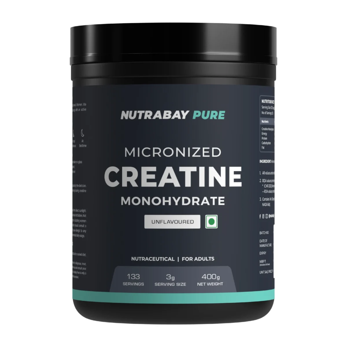 Nutrabay Pure Creatine Monohydrate Micronised - Strength and Endurance Supplement
