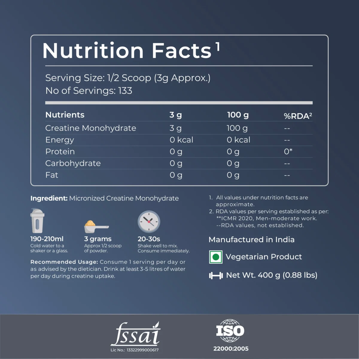 variant 29179 image 4 Nutrabay Pure Creatine Monohydrate Micronised 400 gm 088 Lb Unflavoured scaled