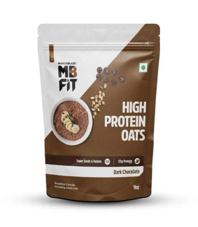 MuscleBlaze High Protein Oats Dark Chocolate - High Protein Breakfast Option