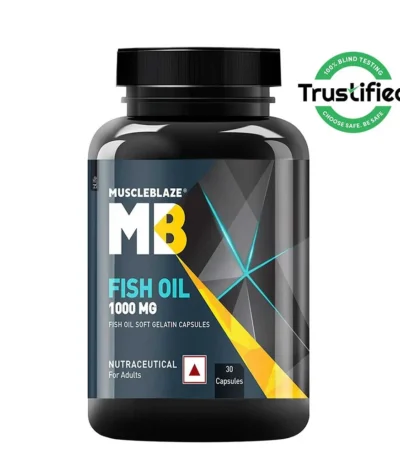 MuscleBlaze Omega 3 Fish Oil 1000 mg - Premium EPA & DHA for Heart, Brain, and Joint Health