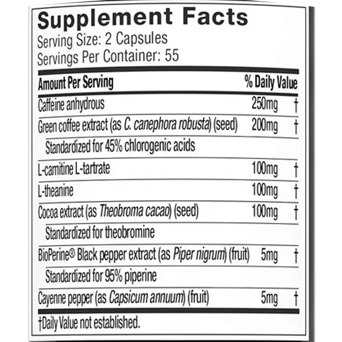 Muscletech Hydroxycut Hardcore Elite 110 Capsules - Image 2