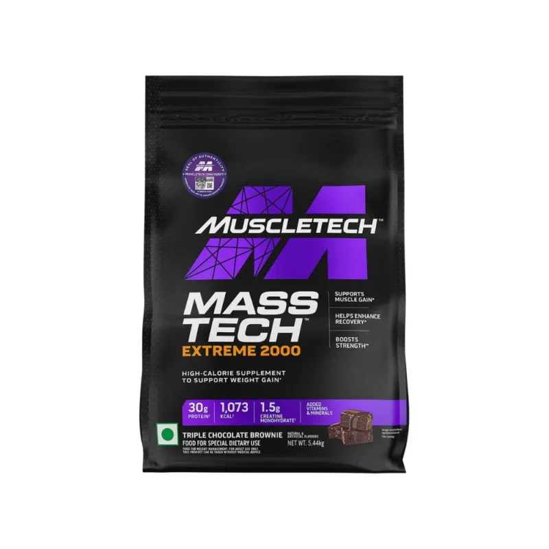 MuscleTech Mass Tech Extreme 2000 7Lbs Triple Chocolate Brownie