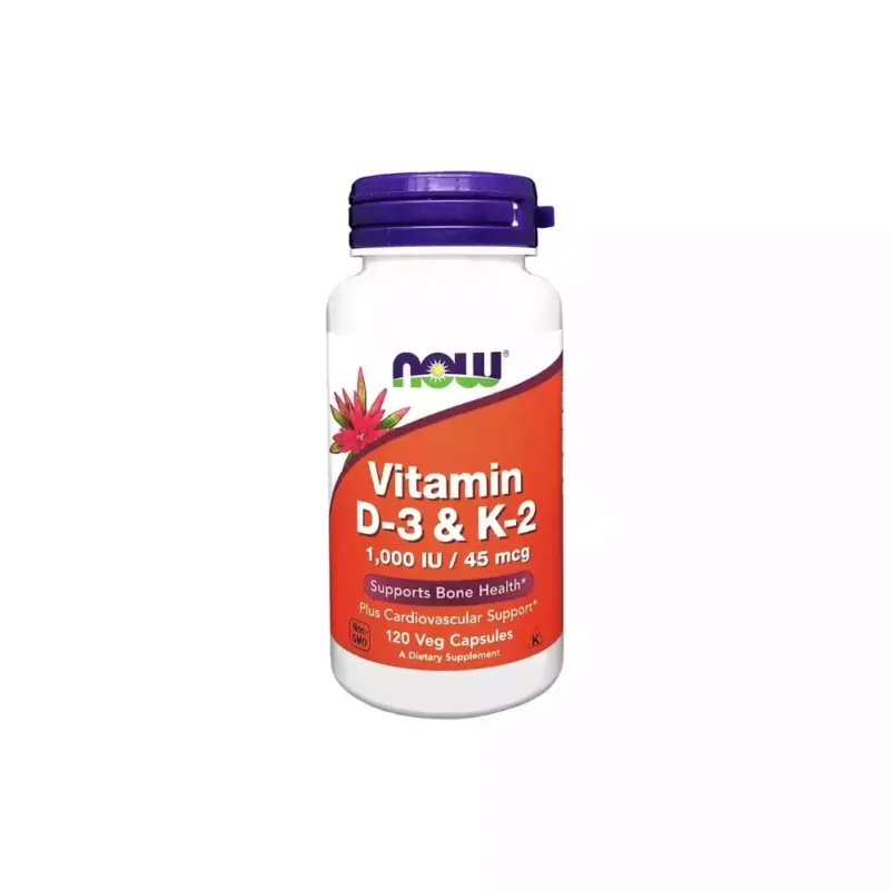 NOW Vitamin D 3 K 2 120 Veg Capsules