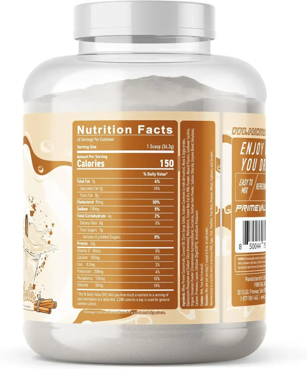 Primeval Labs Pure Whey Protein Concentrate | 60 Servings - Image 2