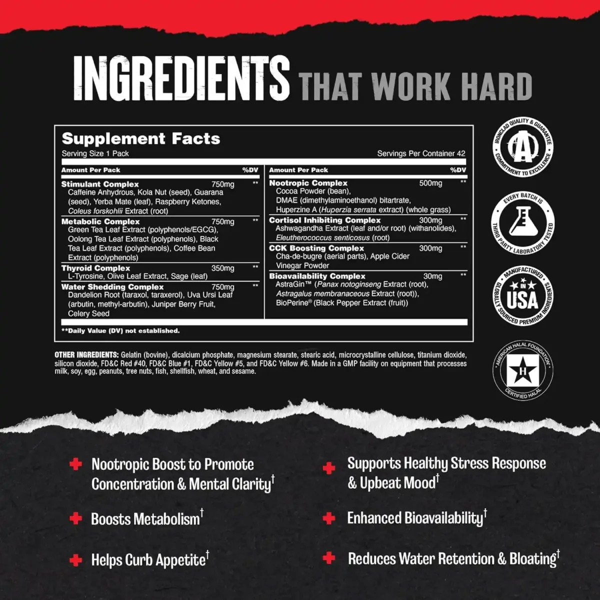 Animal Cuts Thermogenic Fat Burner, 42 Packs - Image 2