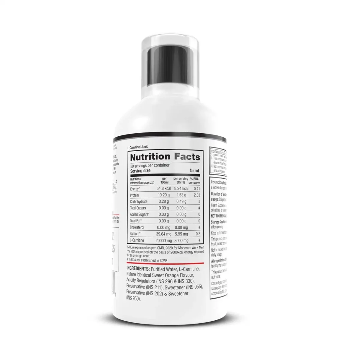 Labrada Liquid L-Carnitine 450ml (30 Servings) - Image 2