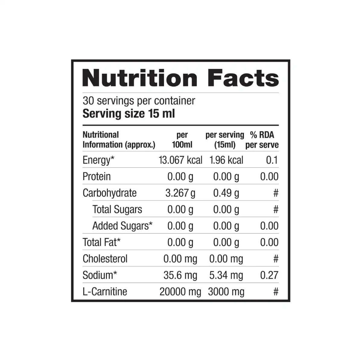 Labrada Liquid L-Carnitine 450ml (30 Servings) - Image 5