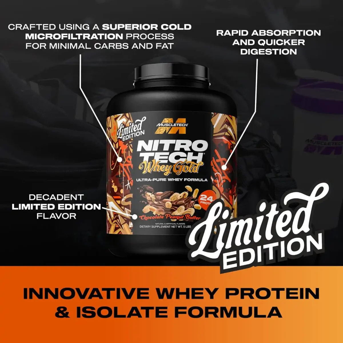 MuscleTech Nitrotech Whey Limited Edition, 5lbs - Image 3