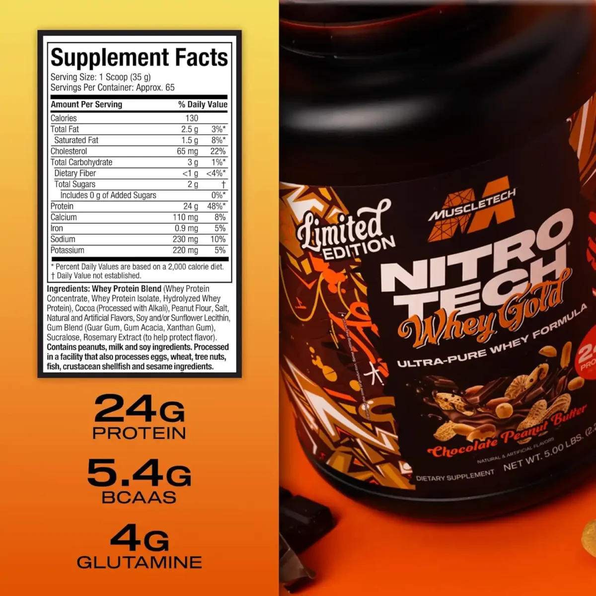 MuscleTech Nitrotech Whey Limited Edition, 5lbs - Image 2