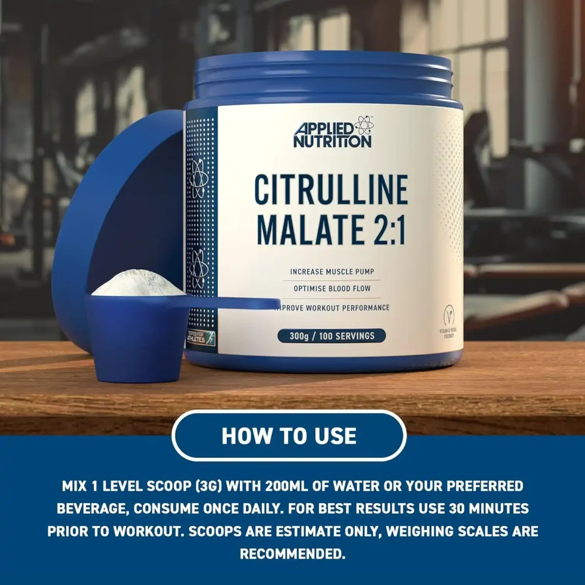 Applied Nutrition Citrulline Malate 2:1, 300g-100 Servings (Unflavoured) - Image 5