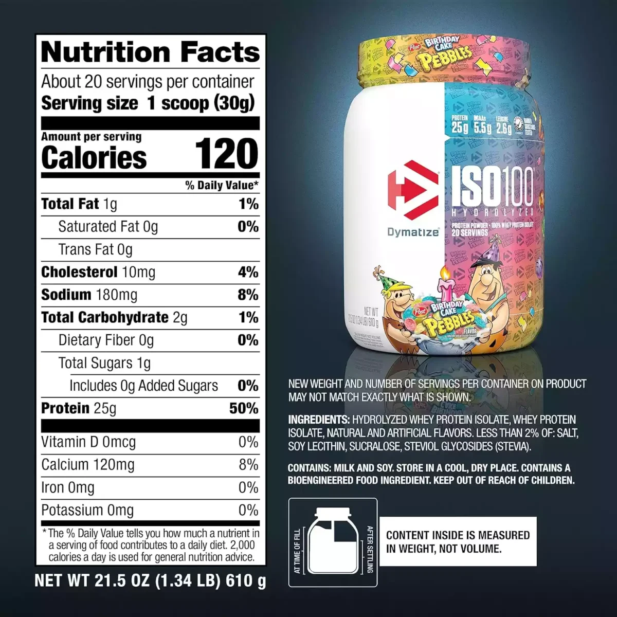 Dymatize ISO100 Whey 1.34lbs - Image 2