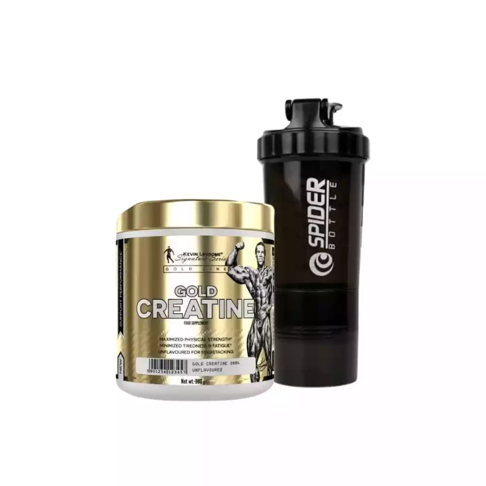 Kevin Levrone Gold Creatine 300g Flavored & Spider Shaker Combo KL Gold Creatine 300g Flavored & Spider Shaker Combo - Image 1